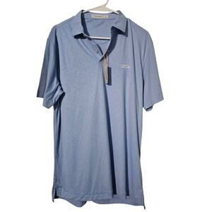 Peter Millar Polo Men XL Blue Featherweight Course Camo Polo Performance UPF50+